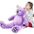 thumbnail image 2 of WOWMAX Giant Cuddly Teddy Bear Stuffed Plush Animals Daneey 3 Foot Teddy Bear Toy Doll for Valentine's Day Birthday Gift Purple 36 Inches, 2 of 7