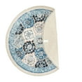 thumbnail image 5 of Alfa Rich 5x5 Area Rugs, Ultra-Thin Boho Blue Cream Rug, Non-Slip Machine Washable, Easy Clean, Pet Friendly 5' Round Rug, 5 of 5