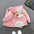thumbnail image 4 of Baby Days Savings!Toddler Windbreaker Jacket Boys Girls Cute Cartoon Animal Design Zip Up Hooded Coat Waterproof Lightwieght Outwear (90 9 Months, Pink #1), 4 of 4