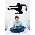 thumbnail image 2 of Wallhogs Martial Arts Flying Kick Silhouette Cutout Wall Decal, 2 of 2