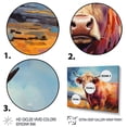 thumbnail image 3 of Designart "Countryside Palette Cow IV" Animals Floater Framed Wall Art Print, 3 of 7