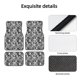 thumbnail image 4 of Balery Yin Yang With Black And White Juego de 4 Alfombrillas para Auto, Revestimientos de Caucho Resistente, Diseño Antideslizante, 4 of 7