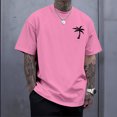 thumbnail image 4 of jowamay Hawaiian Tee Shirts for Men Tropical Palm Tree Round Neck Short Sleeve T Shirt Casual Holiday Tops for Dating, 4 of 7
