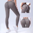 thumbnail image 4 of Sevpuikl Women's Solid Color High Waist Tummy Control Yoga Leggings Seamless Butt Lifting Pants for Gym Pilates(Grey-1,L), 4 of 5