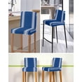 thumbnail image 5 of Blue Striped Bar Stool Covers Set of 2, Farmhouse Blue White Stripes Stretch Washable Bar Chair Covers with Backs, Removable Pub Counter Height Chair Cover for Kitchen Dining Room Cafe, 5 of 7
