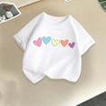 thumbnail image 2 of vdgthytj Kids Summer T-Shirts Cute Printed Round Neck Short Sleeve Top Boys Girls Casual Graphic Tees, 2 of 3