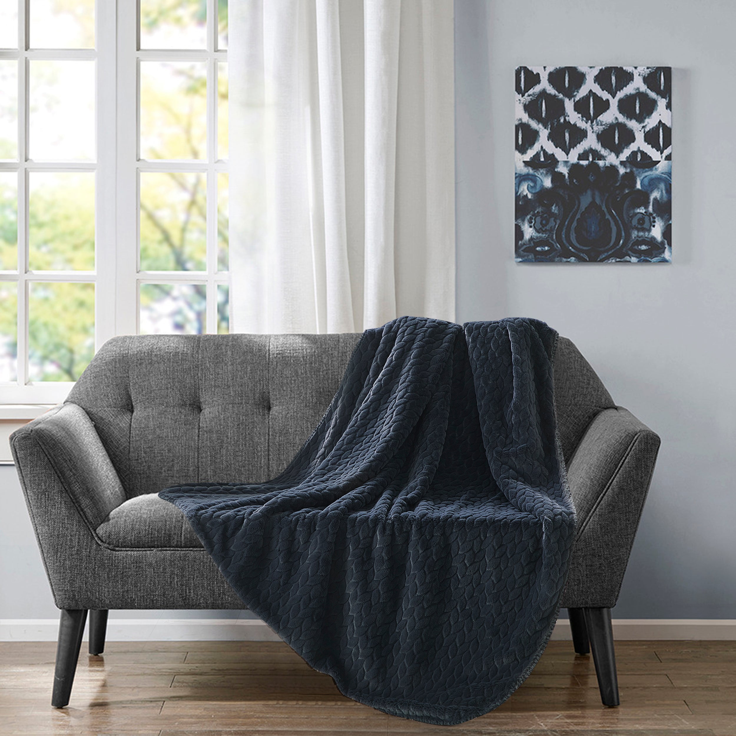 Thesis Home Etched Faux Fur Berber Throw