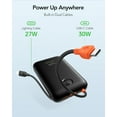 thumbnail image 2 of Portable Charger 20000mAh 30W Fast Charging, Power Bank with Built-in Cables & LED Display, USB C Battery Pack for iPhone 16/15/14/13, Samsung, iPad and Android Phones, Ideal for Travel -Black, 2 of 5