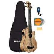 Kala UBASS-SP-MAPL-FS Spalted Maple Acoustic-Electric U-Bass Bundle with Gig Bag, Tuner, Austin Bazaar Instructional DVD, and Polishing Cloth