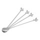 thumbnail image 3 of 1 Set 4pcs Spmoons de mezcla de acero inoxidable de 4pcs Cucharas de café de mango largo (plata), 3 of 5