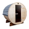 ALEKO SB4PINE Outdoor Indoor White Pine 3 - 4 Person Barrel Sauna 4.5 kW Heater