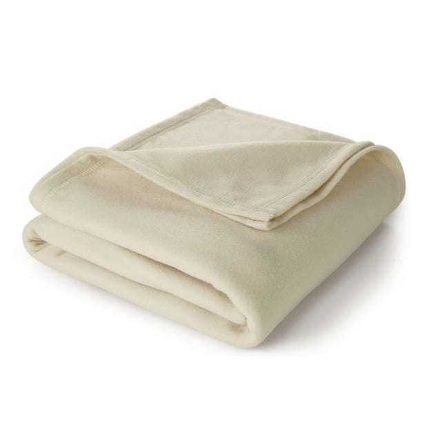 Martex Super Soft Fleece Blanket, Full/Queen Ivory