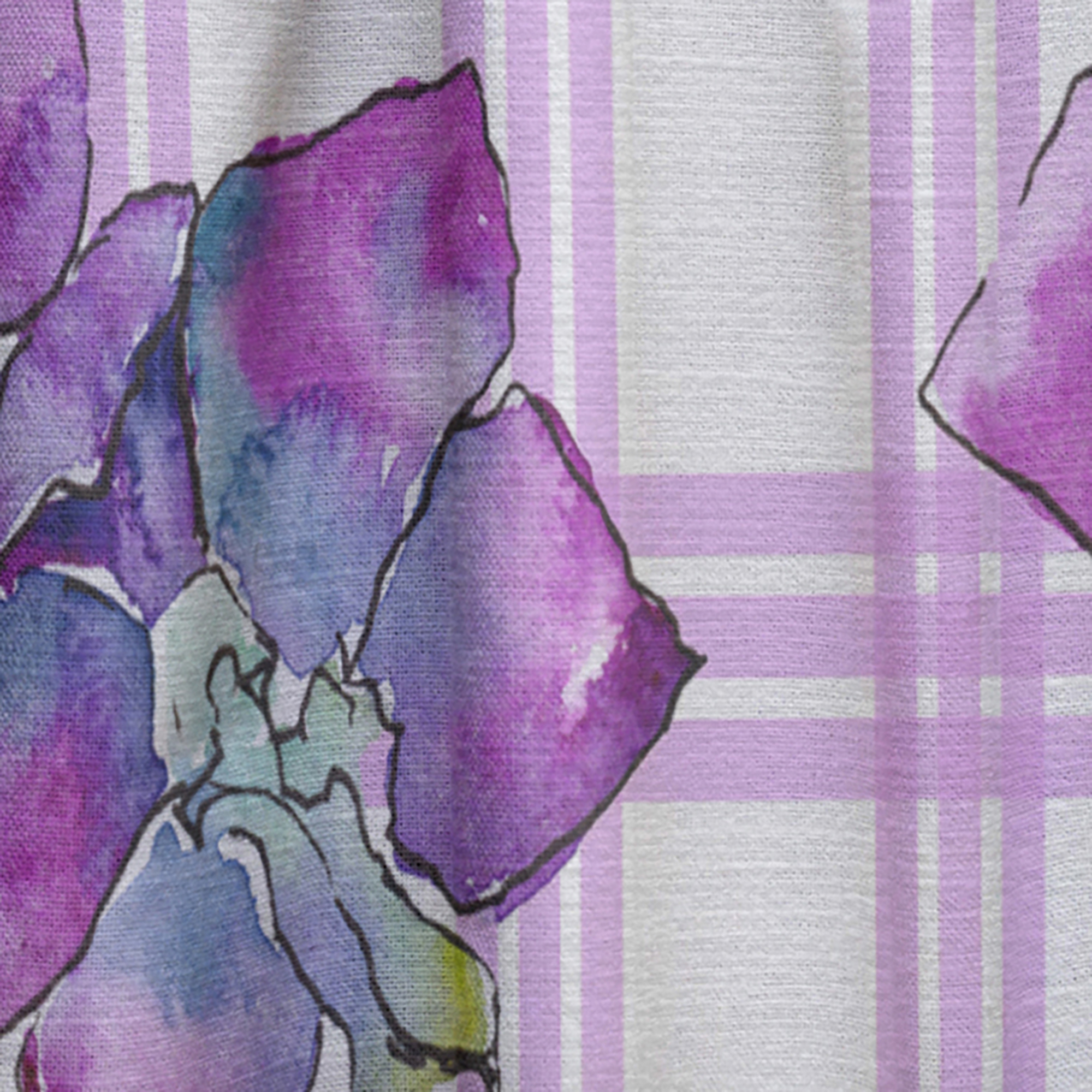 Designart 'Botanical Floral Retro VII' Mid-Century Modern Curtain Panel