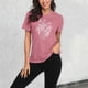 thumbnail image 1 of MKLEKYY Playeras De Algodon Mujer Camiseta Holgada De Manga Corta Con Estampado De Corazón Para Mujer Talla M, 1 of 3