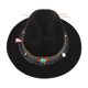 thumbnail image 4 of 1 sombrero de jazz de estilo étnico práctico, sombrero de lana de estilo étnico, sombrero de jazz retro., 4 of 7