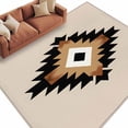thumbnail image 3 of 6x9 Washable Area Rug, Abstract Ethnic Non-Slip Large Rectangle Rug for Living Room Dining Room, Vintage Black Brown Bohemian Pattern Indoor Floor Mat for Home Decor, 3 of 9