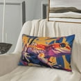 thumbnail image 5 of Gaeub Colorful Gecko Jungle Art Printed Pillow Case, Comfort Soft Hidden Zipper, Suitable for Sofa, Bedroom-14"x20", 5 of 6