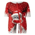 thumbnail image 1 of Ensemble de Pyjamas de Noël Assortis pour la Famille, Pyjama Imprimé Cerf Flocon de Neige + Pantalon, 1 of 8
