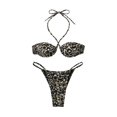 thumbnail image 1 of PENGXIANG Thong Bikini Set for Women Bathing Suit Sexy String Bikinis Swimsuit Halter Top with Thongs Bottom, 1 of 8