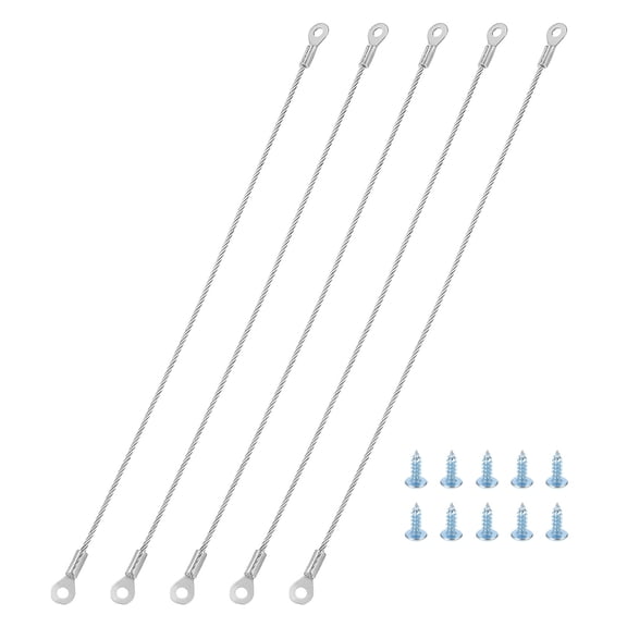 5Pack Cabinet Door Restraint, 10" x 0.08" Hinge Limiter with Screws