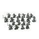 thumbnail image 2 of 20 figuras de soldados antiguos, diseño de diorama, modelos de guerreros, figuras en miniatura Plata, 2 of 9