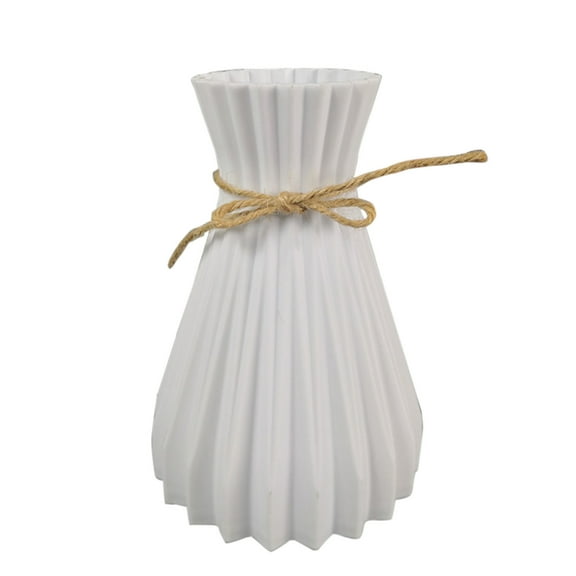 Huayishang Plant Pots Clearance, Vase Plastic Decoration Flower Home Retro Flower Vase Flower Arrangement Home Decor Garden Supplies White