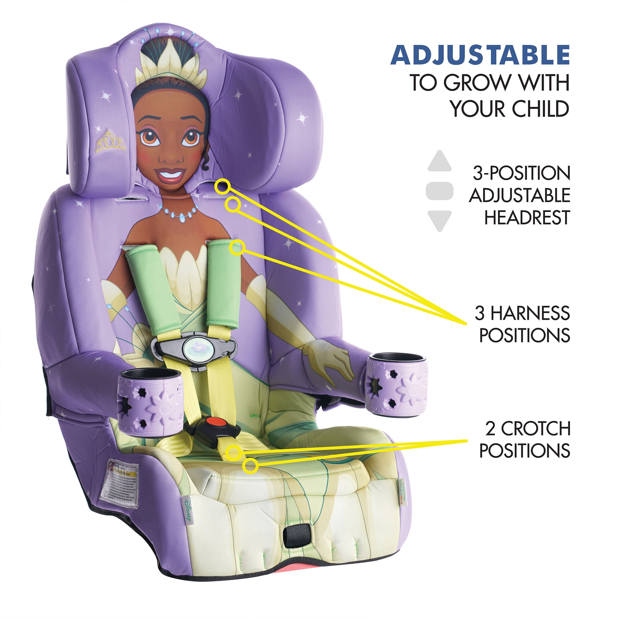 Princess car seat with cup cheap holder