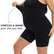 thumbnail image 4 of Las mujeres embarazadas sin costuras previenen los rasguños en los muslos, pantalones de tres piezas con soporte abdominal,negro,XL, 4 of 5