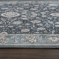 thumbnail image 7 of Luria Rugs Easy Care 2'6" x 12' Non-Slip 12 Ft Long Runner Rug for Hallway, Entryway, Kitchen, Bedroom - Vintage Floral, Moreno Collection - Dark Blue / Aqua, 7 of 7