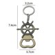 thumbnail image 2 of Nautical Rudder Bottle Opener Keychain Beer Bottle Opener, 2 of 5