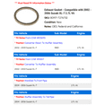 thumbnail image 2 of Exhaust Gasket - Compatible with 2002 - 2006 Suzuki XL-7 2.7L V6 2003 2004 2005, 2 of 2