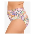 thumbnail image 3 of RALPH LAUREN Women's White Paisley Stretch Allover Slimming Ruched Full Coverage High Waisted Swimsuit Bottom 20W, 3 of 4
