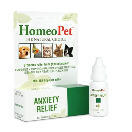 HomeoPet Anxiety Relief Calming Natural Pet Relaxant Solution for Pets, 15-Milliliter Bottle