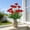 Red-RD, variant on Faux Flowers, Artificial Carnations, 7-Head Fabric Floral Stems for Home Wedding Decor Centerpiece Arrangements, 1-Piece