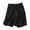 Black-03, variant on REALiKUN Bermuda Shorts for Women Knee Length Cotton Linen Elastic Waist Shorts Butterfly Solid Lightweight Bermuda Shorts