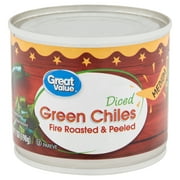 Great Value Medium Diced Green Chiles, 7 oz