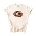 thumbnail image 4 of Ink-Printed Glitter Football Graphic Shirt for Women and Teens Fall Football Season Oversized Tee Ivory Shirt Adult Small, 4 of 7