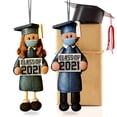 thumbnail image 3 of Xihbxyly Adorno de Graduación, Tema de La Clase de 2021, Diseño Conmemorativo, Decoración para Fiesta de Graduación, Celebración de Logros Académicos, Juego de 2, Regalo Perfecto para Graduados., 3 of 7