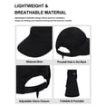 thumbnail image 5 of Helii Women 2 in 1 Convertible Wide Brim Sun Hat with Visor, Ponytail Crownless Removable Cap Packable Foldable UV Protection Breathable Cotton Hat for Travel Hiking Beach Black,One Size, 5 of 6