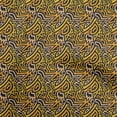 thumbnail image 1 of oneOone Cotton Jersey Mustard Yellow Fabric Abstract Sewing Craft Projects Fabric Prints By Yard 58 Inch Wide, 1 of 4