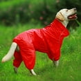 thumbnail image 2 of Pet Dog Raincoat Reflective Waterproof Zipper Clothes High Neck Hooded Jumpsuit for Small Big Dogs Overalls Rain Cloak Labrador, 2 of 2