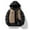 A Black, variant on Men's Padded Coat Solid Zip Up Quilted Hooded Coats Casual Comfy Thickened Warm Coats Hooded Parka Jacket Winter Clothes with Zip Pocket Wine XL