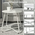 thumbnail image 6 of Grand Patio Outdoor&Indoor Steel Patio Side Table, Weather Resistant Outdoor Small Round End Table for Patio, Yard ,Balcony, Garden, Living Room, Bedroom,White, 6 of 9