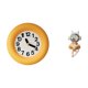 thumbnail image 1 of Reloj de pared con contador silencioso moderno y redondo. Estatua de de resina, figura de escritorio, escultura única de madera, ideal para, 1 of 8