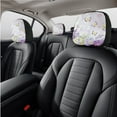 thumbnail image 6 of Renewold Butterfly Flower Violet Car Seat Cover 11 PCS for Men Women Car Seat Protector with Steering Wheel Cover Headrest Cover Cup Coasters Handbrake Cover Gear Shift Knob Cover Car Coasters, 6 of 7