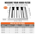 thumbnail image 3 of VEVOR 15.5Wx19.5H Inch Commercial Hood Filter Range Hood Baffle Stainless Steel, 3 of 9