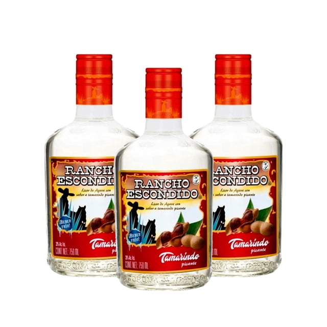 Pack De 3 Licor De Agave Rancho Escondido Tamarindo 750Ml