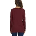 thumbnail image 4 of JuneFish Womens Casual T Shirts Long Sleeve Blouses Tunic Tops with Pockets (Cute Cat), 4 of 5