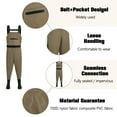 thumbnail image 3 of ANMINY Fishing Chest Waders, Fishing Waders for Men Women Waterproof Hunting Chest Wader with Bootfoot Belt Breathable Lightweight Beige, 3 of 8