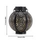 thumbnail image 2 of Linternas de luz solar - Linternas de decoración de hierro forjado con flores huecas negras, 2 of 9